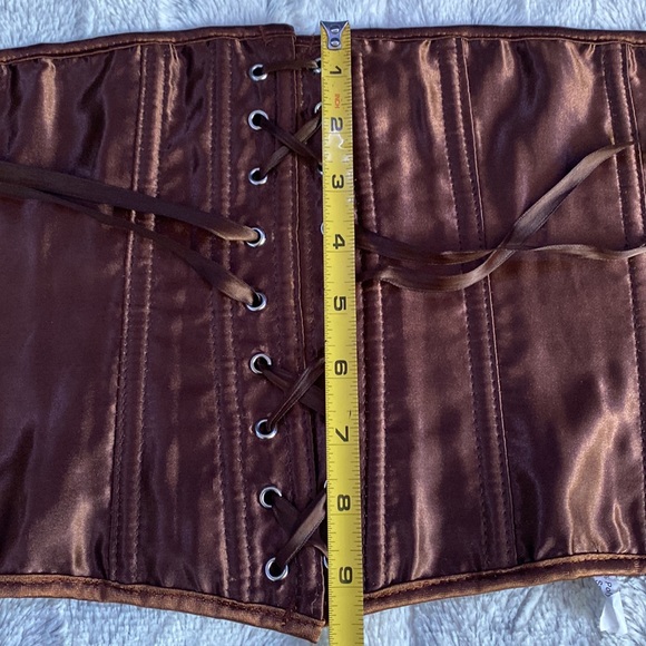Beautiful Brown Silk Corset - Picture 3 of 5